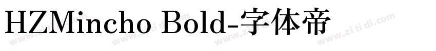 HZMincho Bold字体转换